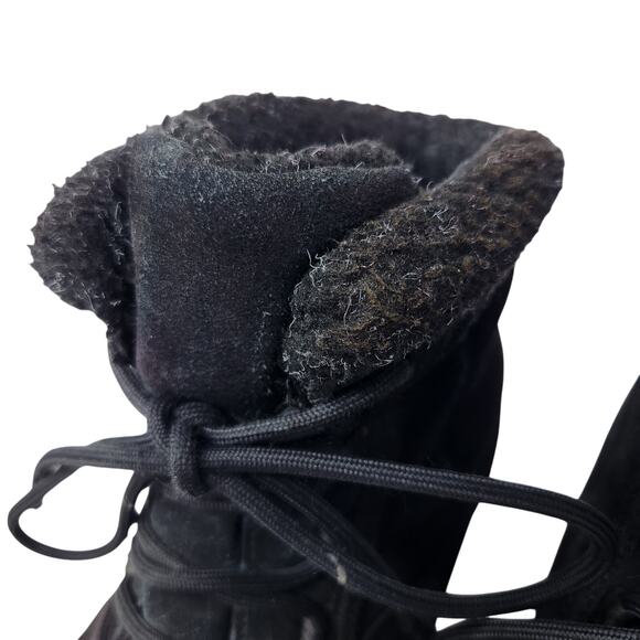 Sorel Waterfall Low Lace Black Waterproof Winter Boots Lace Up Black Size 8.5 - Picture 9 of 10